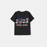 Family Matching Pajamas Exclusive Design Cartoon Mice 2023 Family Cruise Black Pajamas Set