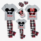 Family Matching Pajamas Exclusive Design Cartoon Mice With Sunglasses Gray Pajamas Set
