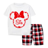 Family Matching Pajamas Exclusive Design Cartoon Mice Heart White Pajamas Set