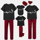 Family Matching Pajamas Exclusive Design Rainbow Magical Angel Black Pajamas Set