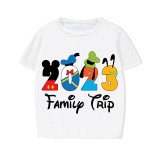 Family Matching Pajamas Exclusive Design Cartoon Mice 2023 Family Trip White Pajamas Set