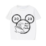 Family Matching Pajamas Cartoon Mice 2023 Our First Cruise White Pajamas Set