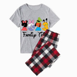 Family Matching Pajamas Exclusive Design Cartoon Mice 2023 Family Trip Gray Pajamas Set