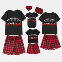 Family Matching Pajamas Exclusive Design Cartoon Mice We Are Family 2023 Black Pajamas Set