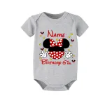 Family Matching Pajamas Girls Birthday Celebration Custom Name Mice Family Pajamas Set