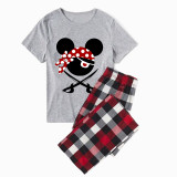 Family Matching Pajamas Exclusive Design Cartoon Mice Pirate Gray Pajamas Set