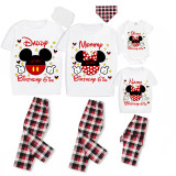 Family Matching Pajamas Girls Name Custom Birthday Celebration Mice White Family Pajamas Set
