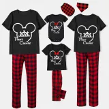 Family Matching Pajamas Mice Family First Cruise Black Pajamas Set