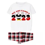 Family Matching Pajamas Exclusive Design Cartoon Mice We Are Family 2023 White Pajamas Set