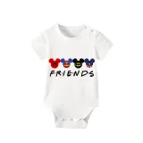 Family Matching Pajamas Exclusive Design Cartoon Mice Friends White Pajamas Set