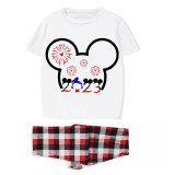 Family Matching Pajamas Exclusive Design Cartoon Mice 2023 Head White Pajamas Set
