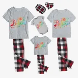 Family Matching Pajamas Exclusive Design Rainbow Believe Gray Pajamas Set