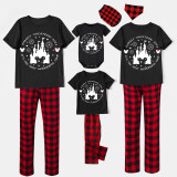 Family Matching Pajamas Exclusive Design Vacation It's The Most Wonderful Time Black Pajamas Set
