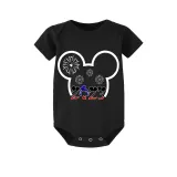 Family Matching Pajamas Exclusive Design Cartoon Mice 2023 Head Black Pajamas Set