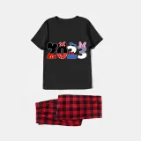 Family Matching Pajamas Exclusive Design Cartoon Mice 2023 Black Pajamas Set