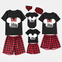 Family Matching Pajamas Exclusive Design Cartoon Mice Dream Cruise Black Pajamas Set