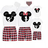 Family Matching Pajamas Exclusive Design Cartoon Mice Cartoon Mice Heart 2023 White Pajamas Set
