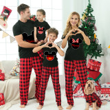 Family Matching Pajamas Exclusive Design Cartoon Mice Black Pajamas Set