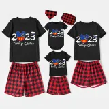Family Matching Pajamas Exclusive Design Cartoon Mice 2023 Family Cruise Black Pajamas Set