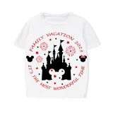 Family Matching Pajamas Exclusive Design Vacation It's The Most Wonderful Time White Pajamas Set
