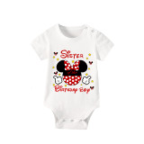 Family Matching Pajamas Exclusive Design Name Custom Birthday Celebration For Boys Cartoon Mice White Pajamas Set