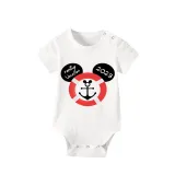 Family Matching Pajamas Exclusive Design Cartoon Mice Cruise Family Vacation 2023 Gray Pajamas Set