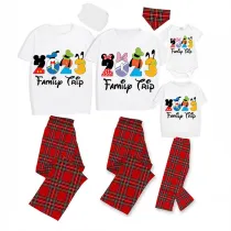 Family Matching Pajamas Exclusive Design Cartoon Mice 2023 Family Trip Gray Pajamas Set