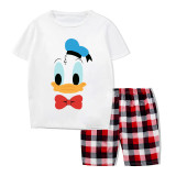 Family Matching Pajamas Exclusive Design Cartoon Duck 2023 White Pajamas Set