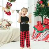 Family Matching Pajamas Exclusive Design Cartoon Mice Dogs Friends Black Pajamas Set