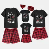 Family Matching Pajamas Exclusive Design Let's Do This Black Pajamas Set