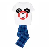 Family Matching Pajamas Exclusive Design Cartoon Mice Cruise Family Vacation 2023 Gray Pajamas Set