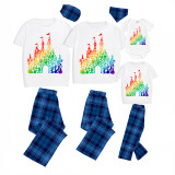 Family Matching Pajamas Mic Rainbow Castle Family Pajamas Set