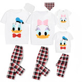 Family Matching Pajamas Exclusive Design Cartoon Duck 2023 White Pajamas Set