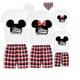 Family Matching Pajamas Exclusive Design Cartoon Mice Dream Cruise White Pajamas Set