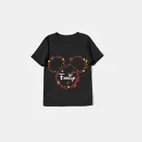 Family Matching Pajamas Exclusive Design Family Cartoon Mice Black Pajamas Set