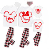 Family Matching Pajamas Exclusive Design Cartoon Mice Heart White Pajamas Set
