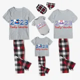 Family Matching Pajamas Exclusive Design Cartoon Mice 2023 Family Vacation Gray Pajamas Set