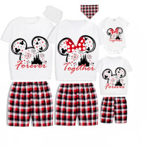 Family Matching Pajamas Cartoon Mice Family Together White Pajamas Set