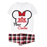 Family Matching Pajamas Mic Family First Cruise White Pajamas Set
