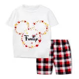 Family Matching Pajamas Exclusive Design Family Cartoon Mice White Pajamas Set