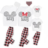 Family Matching Pajamas Mice 2023 Family Together White Pajamas Set