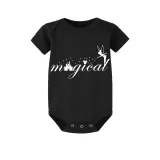 Family Matching Pajamas Exclusive Design Rainbow Magical Angel Black Pajamas Set