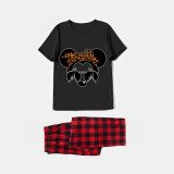 Family Matching Pajamas Exclusive Design Cartoon Mice Leopard Sunglass Black Pajamas Set