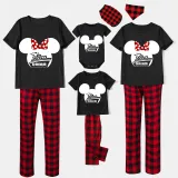 Family Matching Pajamas Exclusive Design Cartoon Mice Dream Cruise Black Pajamas Set