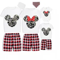 Family Matching Pajamas Exclusive Design Cartoon Mice Print White Pajamas Set