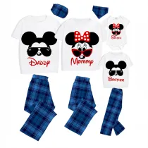 Family Matching Pajamas Exclusive Design Cartoon Mice With Sunglasses Gray Pajamas Set