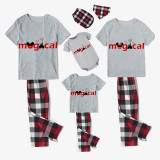 Family Matching Pajamas Exclusive Design Cartoon Mice Magical Gray Pajamas Set