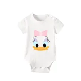 Family Matching Pajamas Exclusive Design Cartoon Duck 2023 Gray Pajamas Set