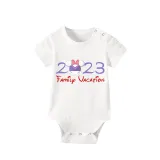 Family Matching Pajamas Exclusive Design Cartoon Mice 2023 Family Vacation Gray Pajamas Set