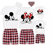 Family Matching Pajamas Exclusive Design Cartoon Mice White Pajamas Set